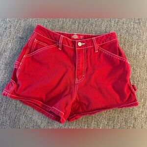 Women’s Bright Red Jean Dickies Shorts Size 1